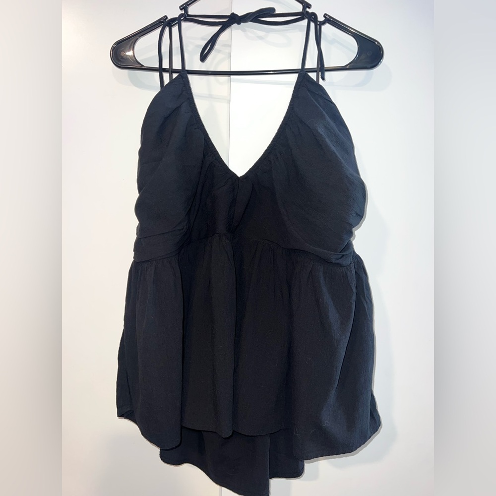 NWT Old Navy Halter Keyhole-Front Smocked Babydoll Cami Top XXL